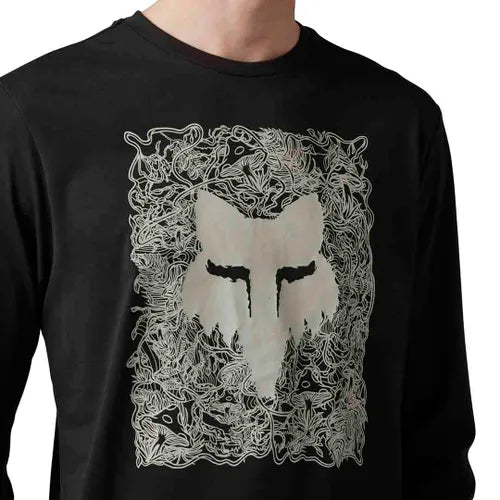 Fox Auxlry Ls Tech Tee Blk - Ultimate Cycles Nowra