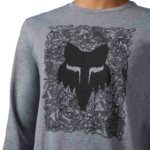 Fox Auxlry Ls Tech Tee Grey - Ultimate Cycles Nowra