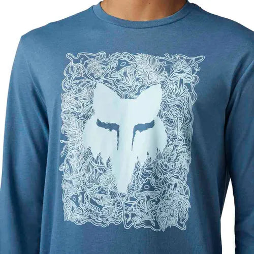 Fox Auxlry Ls Tech Tee Dark Slate - Ultimate Cycles Nowra