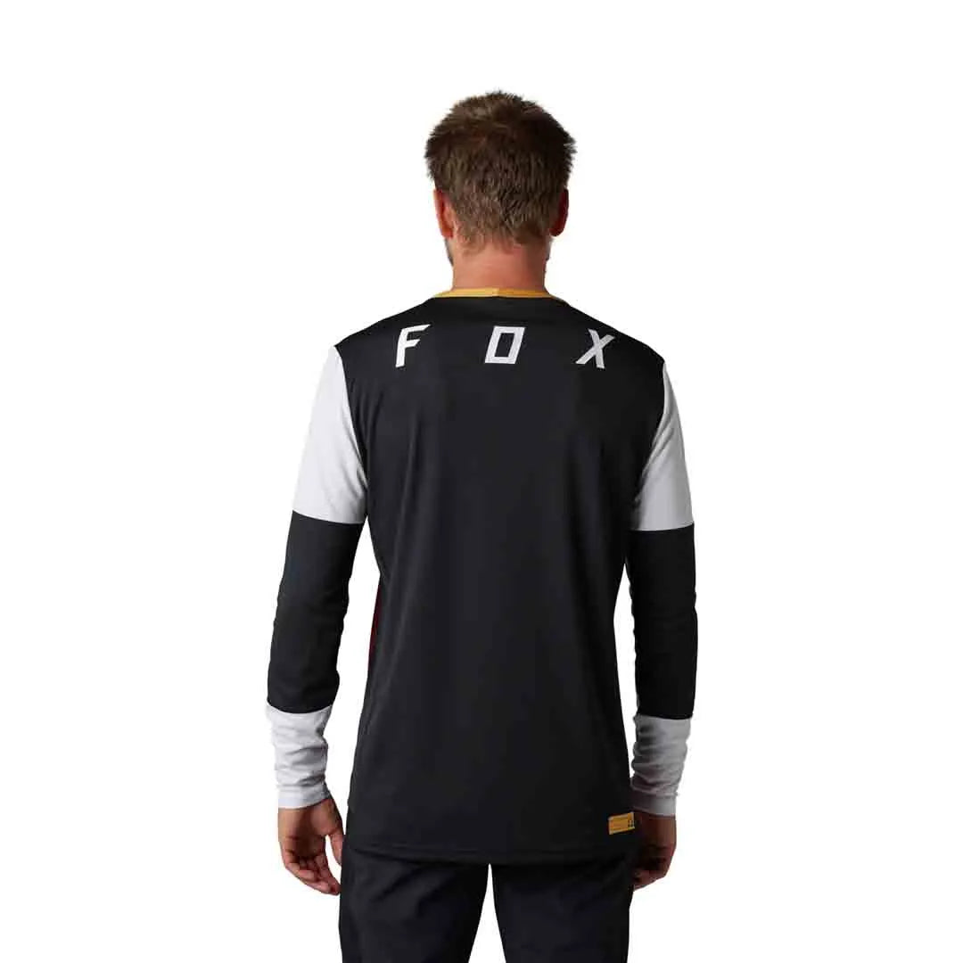 Fox Dfend Ls Jersey Aurora Blk/wht - Ultimate Cycles Nowra