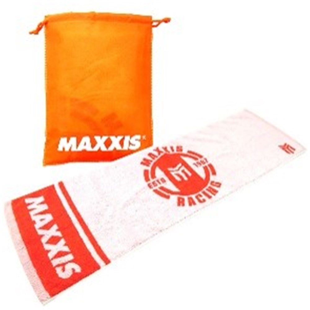 Maxxis Racing Towel Orange White - Ultimate Cycles Nowra