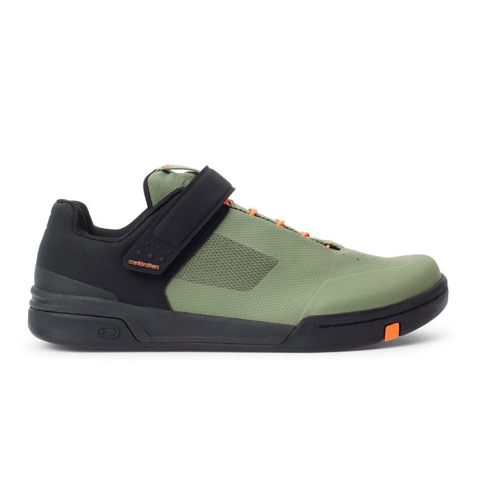 Crankbrothers Stamp Speedlace Flat Shoe Green / Orange Us 9 Eu 42 - Ultimate Cycles Nowra