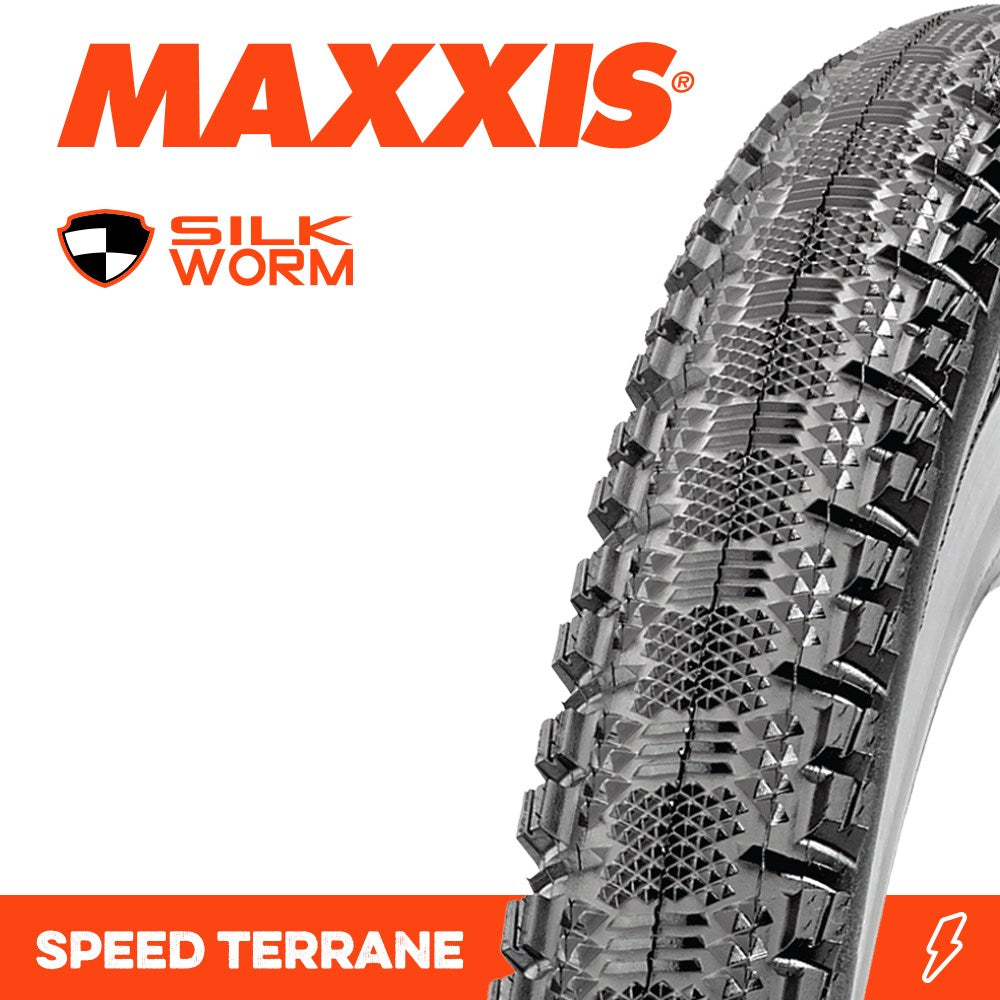 Maxxis Speed Terrane 28 X 33C Silkworm Tub 120X2Tpi - Ultimate Cycles Nowra