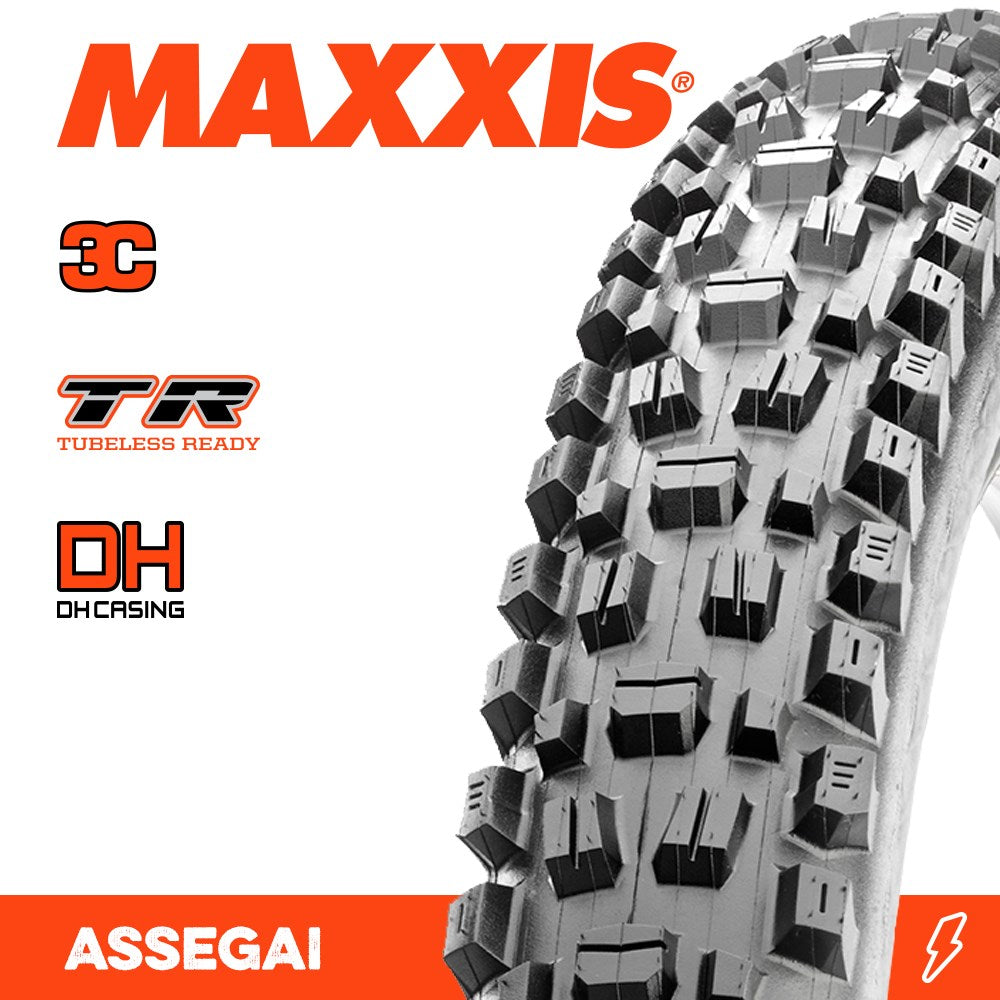 Maxxis Assegai 29 X 2.50 Wt Dh 3C Grip Tr Fold 60X2Tpi E-25 - Ultimate Cycles Nowra