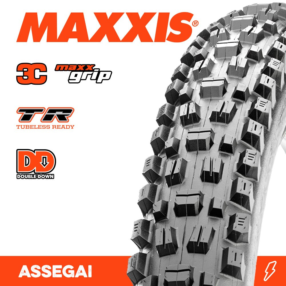 Maxxis Assegai 27.5 X 2.50 Wt 3C Grip Tr Dd Fold 120X2Tpi E-25 - Ultimate Cycles Nowra