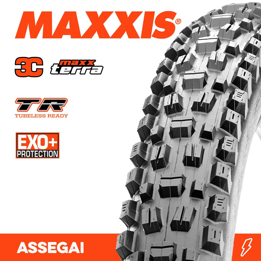 Maxxis Assegai 29 X 2.50 Wt 3C Terra Exo+ Tr Fold 60Tpi E-25 - Ultimate Cycles Nowra