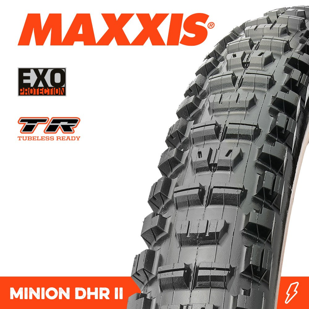 Maxxis Minion Dhr Ii 27.5 X 2.40 Wt Exo Tr Tanwall Fold 60Tpi E-25 - Ultimate Cycles Nowra