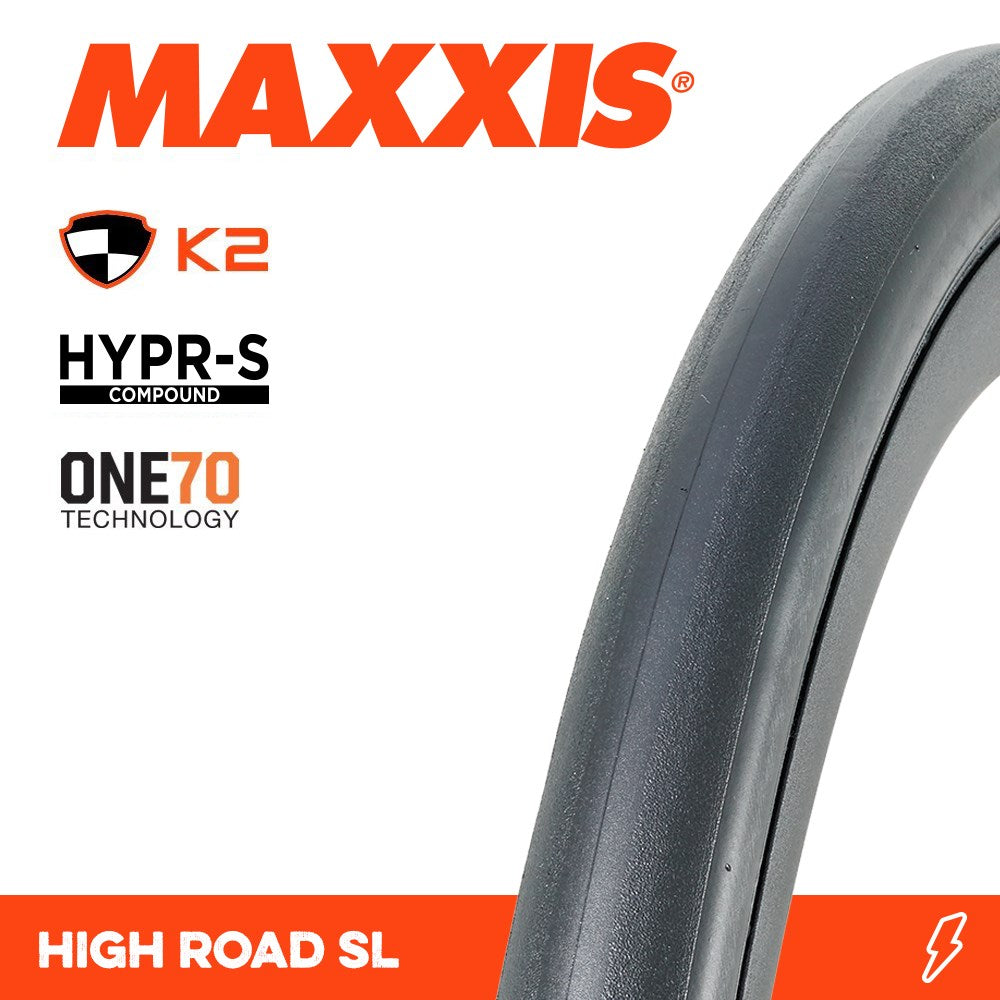 Maxxis High Road Sl 700 X 25C Hypr-S K2 One70 Fold 170Tpi - Ultimate Cycles Nowra