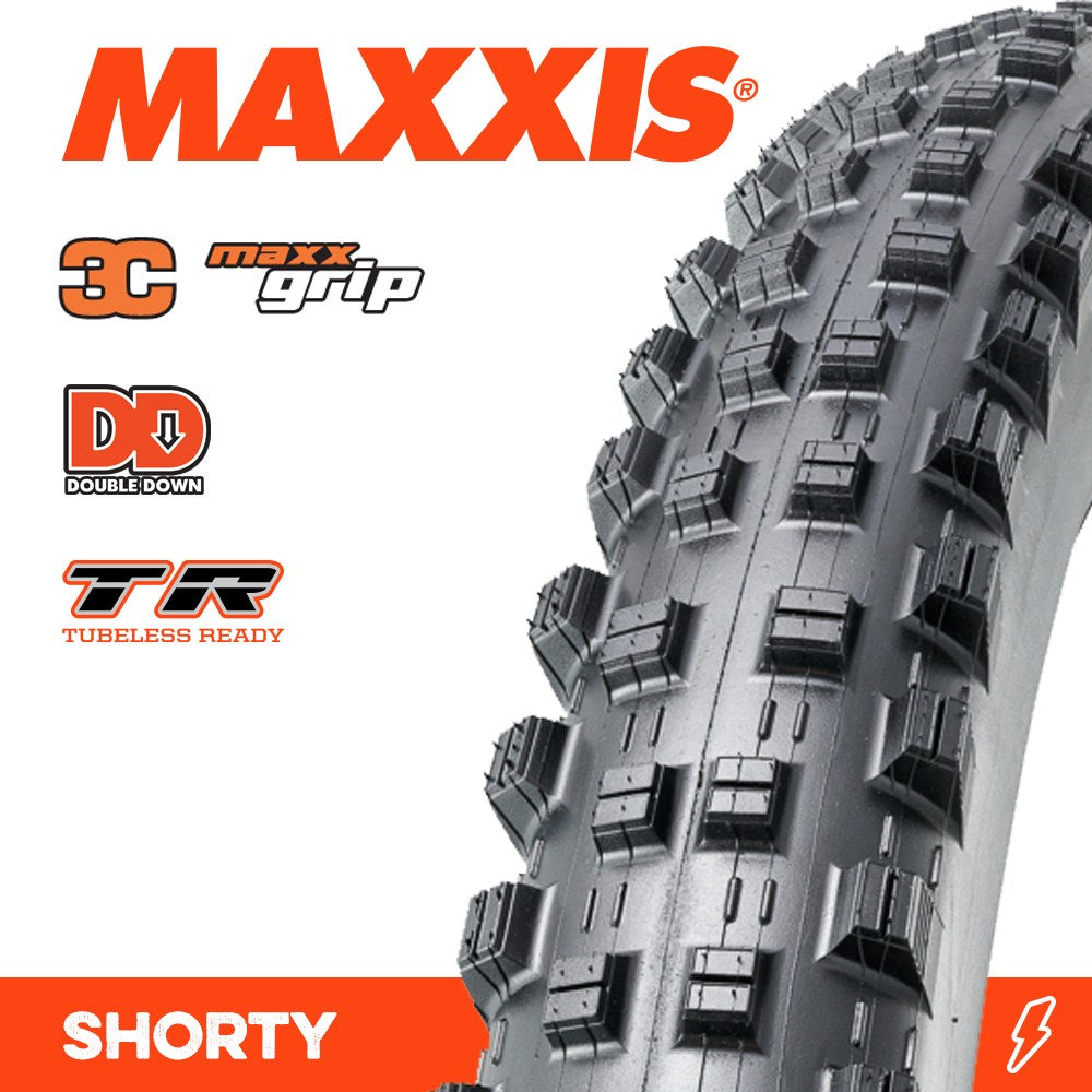 Maxxis Shorty 27.5 X 2.40 Wt 3C Grip Dd Tr Fold 120X2Tpi E-25 - Ultimate Cycles Nowra