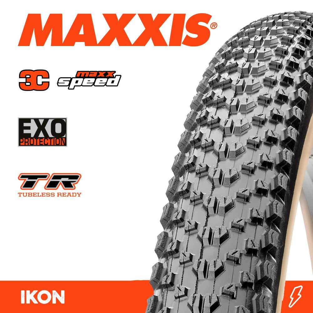 Maxxis Ikon 29 X 2.20 3C Speed Exo Tr Tanwall Fold 60 Tpi E-25 - Ultimate Cycles Nowra
