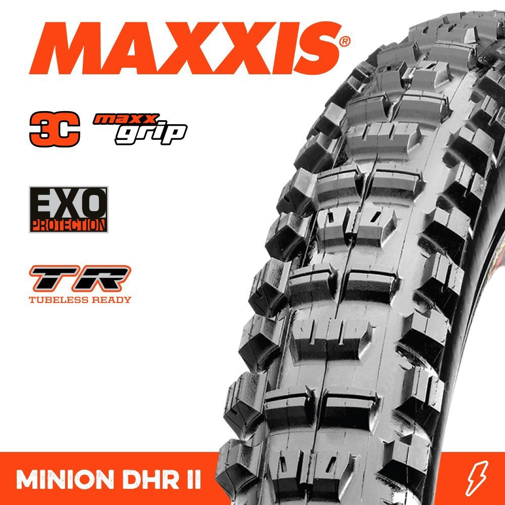 Maxxis Minion Dhr Ii 27.5 X 2.40 Wt 3C Grip Exo Tr Fold 60 Tpi E-25 - Ultimate Cycles Nowra
