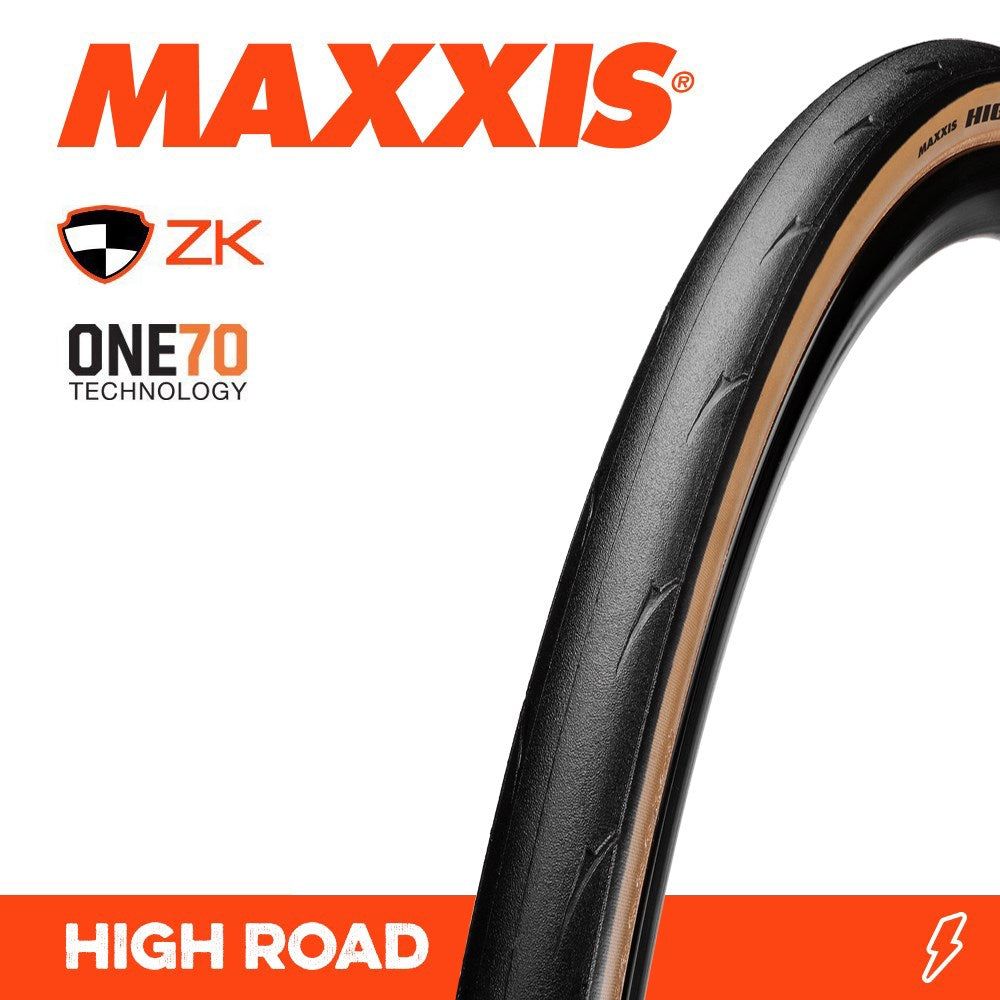 Maxxis High Road 700 X 25C Hypr Zk One70 Tanwall Fold 170Tpi - Ultimate Cycles Nowra