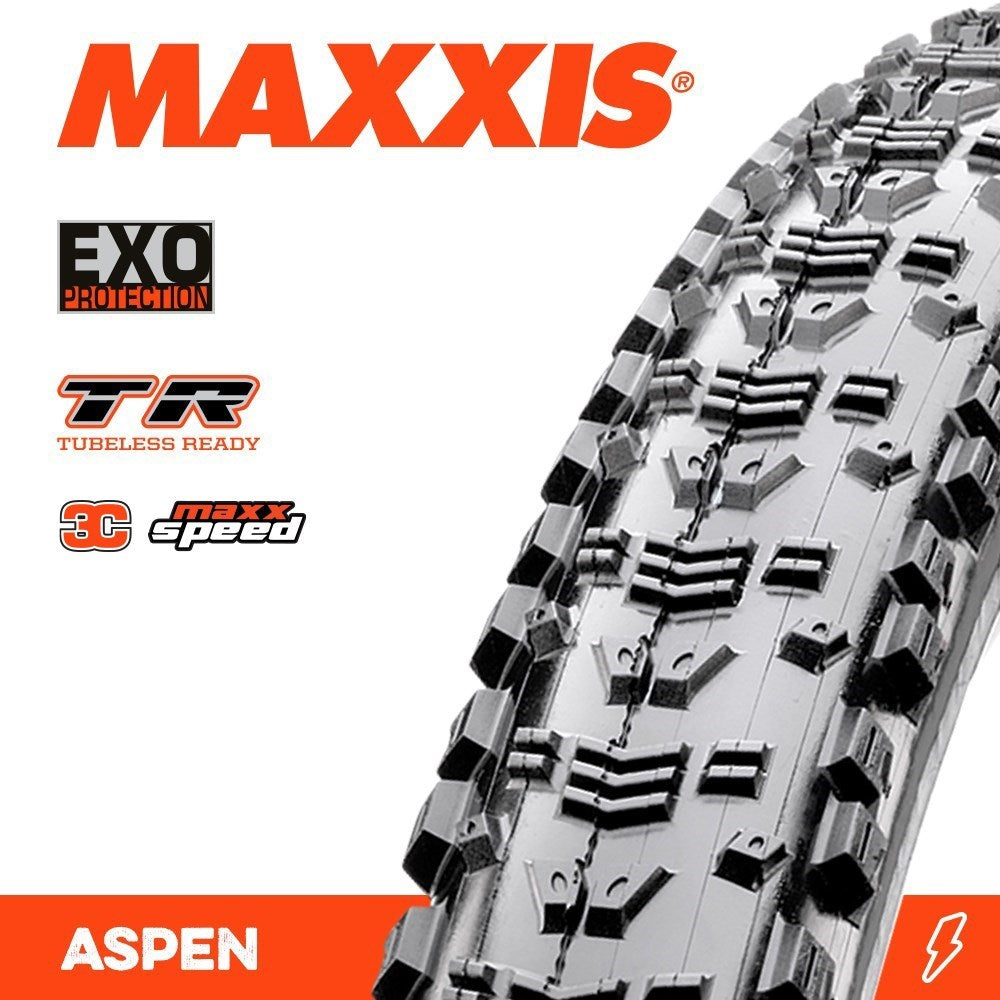 Maxxis Aspen 29 X 2.40 Wt Exo Tr 3C New Maxxspeed Fold 120Tpi E-25 - Ultimate Cycles Nowra