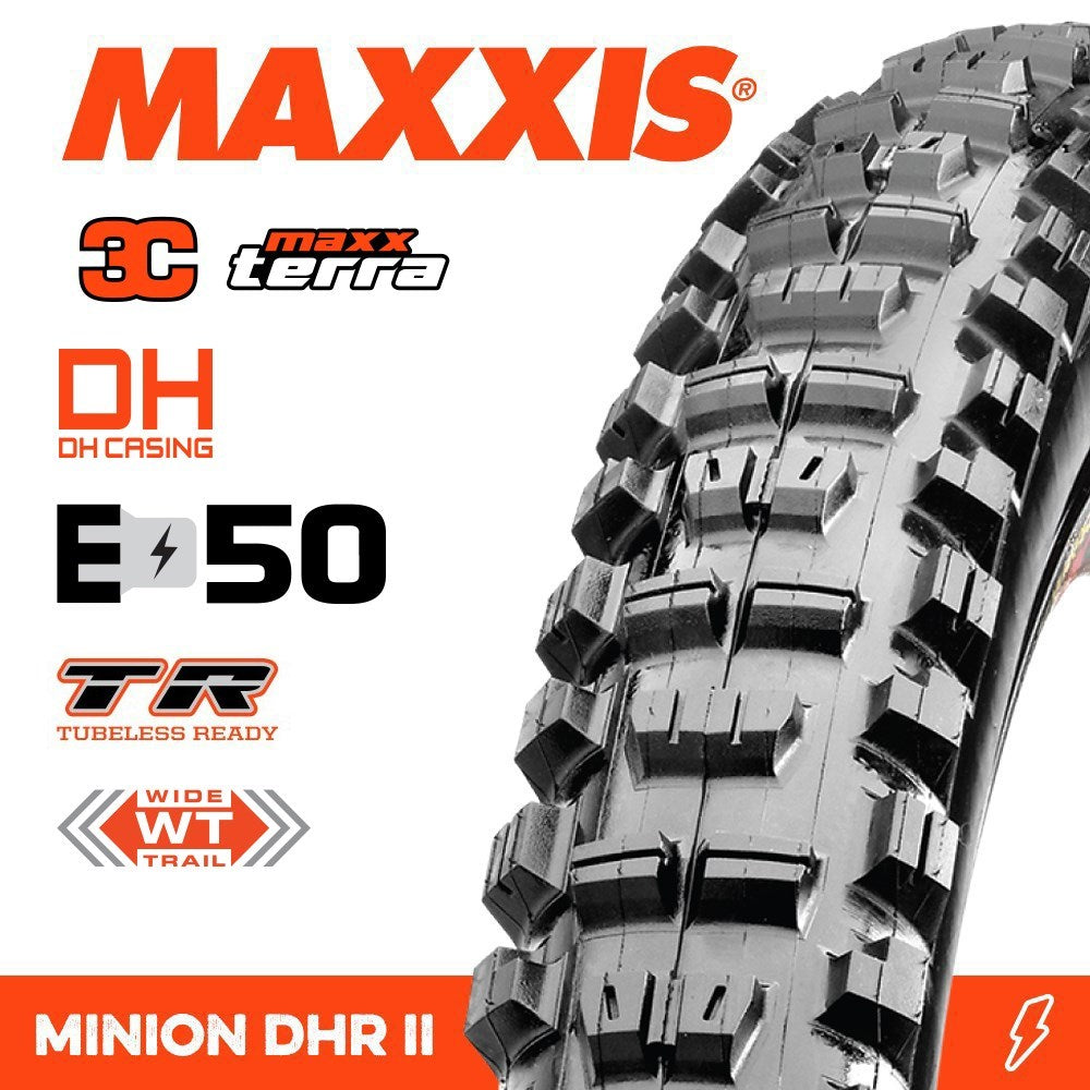 Maxxis Minion Dhr Ii 27.5 X 2.40 Wt 3C Terra Dh Tr E-Mtb Fold 60X2Tpi E-50 - Ultimate Cycles Nowra