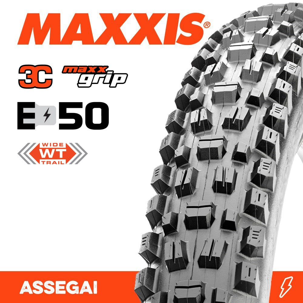 Maxxis Assegai 29 X 2.50 Wt 3C Grip Dh Tr E-Mtb Fold 60X2Tpi E-50 - Ultimate Cycles Nowra