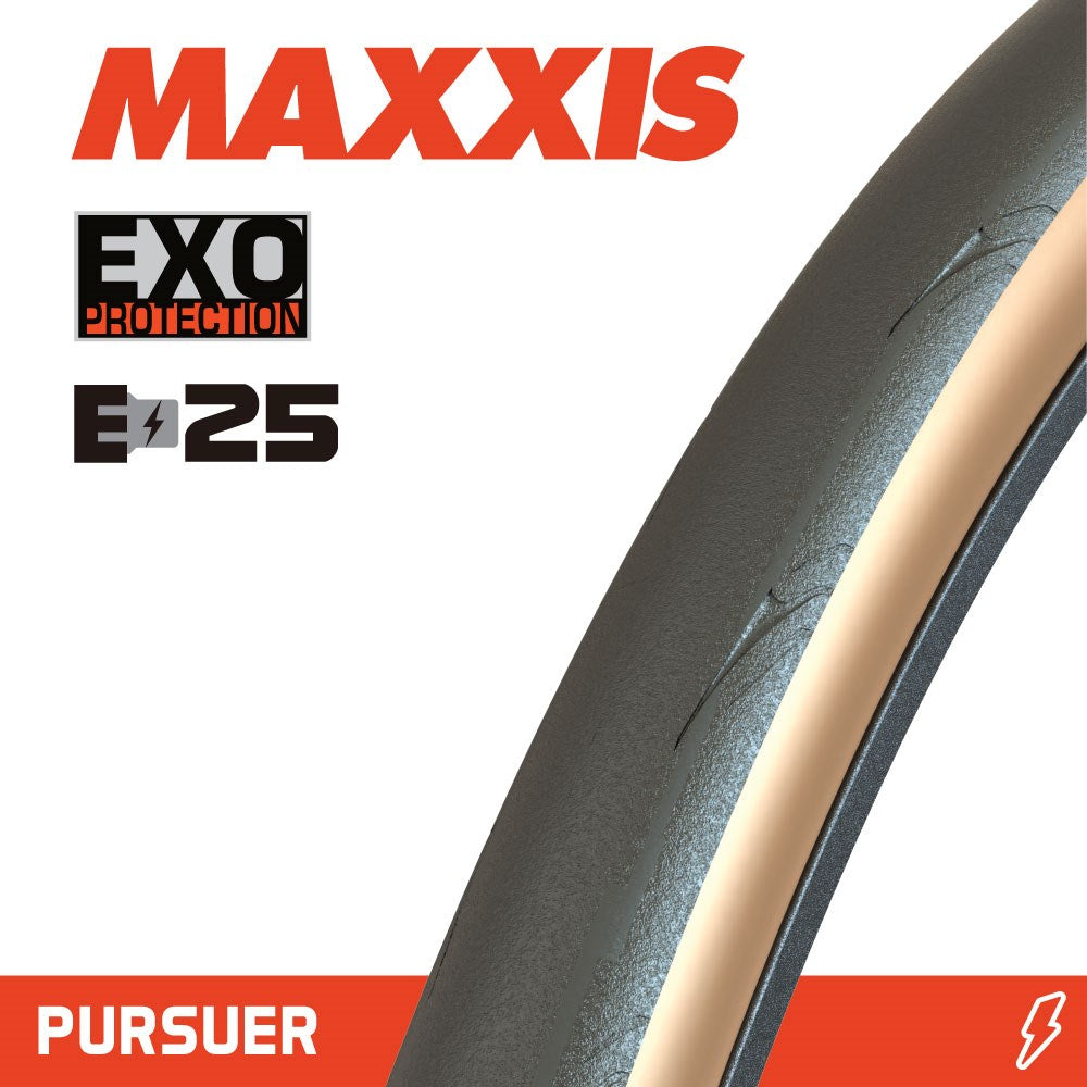 Maxxis Pursuer 700 X 25C Exo Tanwall Wire 60Tpi E-25 - Ultimate Cycles Nowra