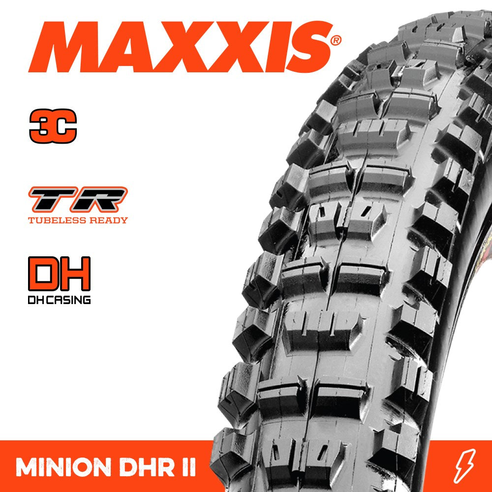 Maxxis Minion Dhr Ii 27.5 X 2.40 Wt Dh 3C Grip Tr Fold 60X2Tpi E-25 - Ultimate Cycles Nowra