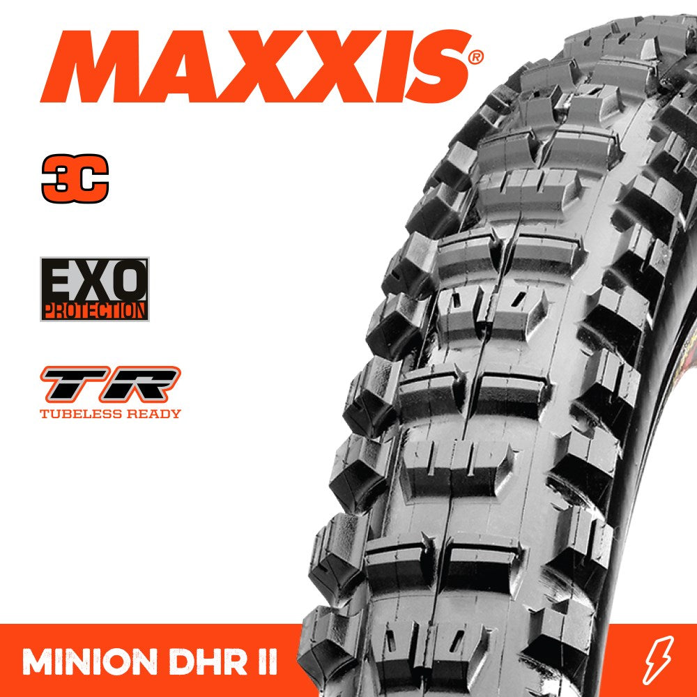 Maxxis Minion Dhr Ii 29 X 2.40 Wt 3C Terra Exo Tr Fold 60Tpi E-25 - Ultimate Cycles Nowra