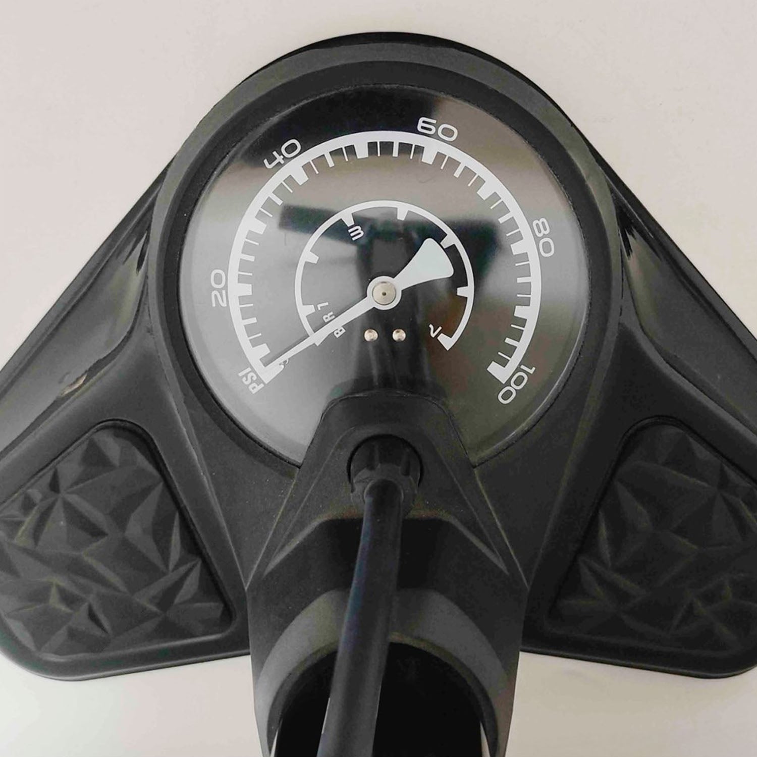 Azur BV Floor Pump Dual Valve High Volume 58psi Black