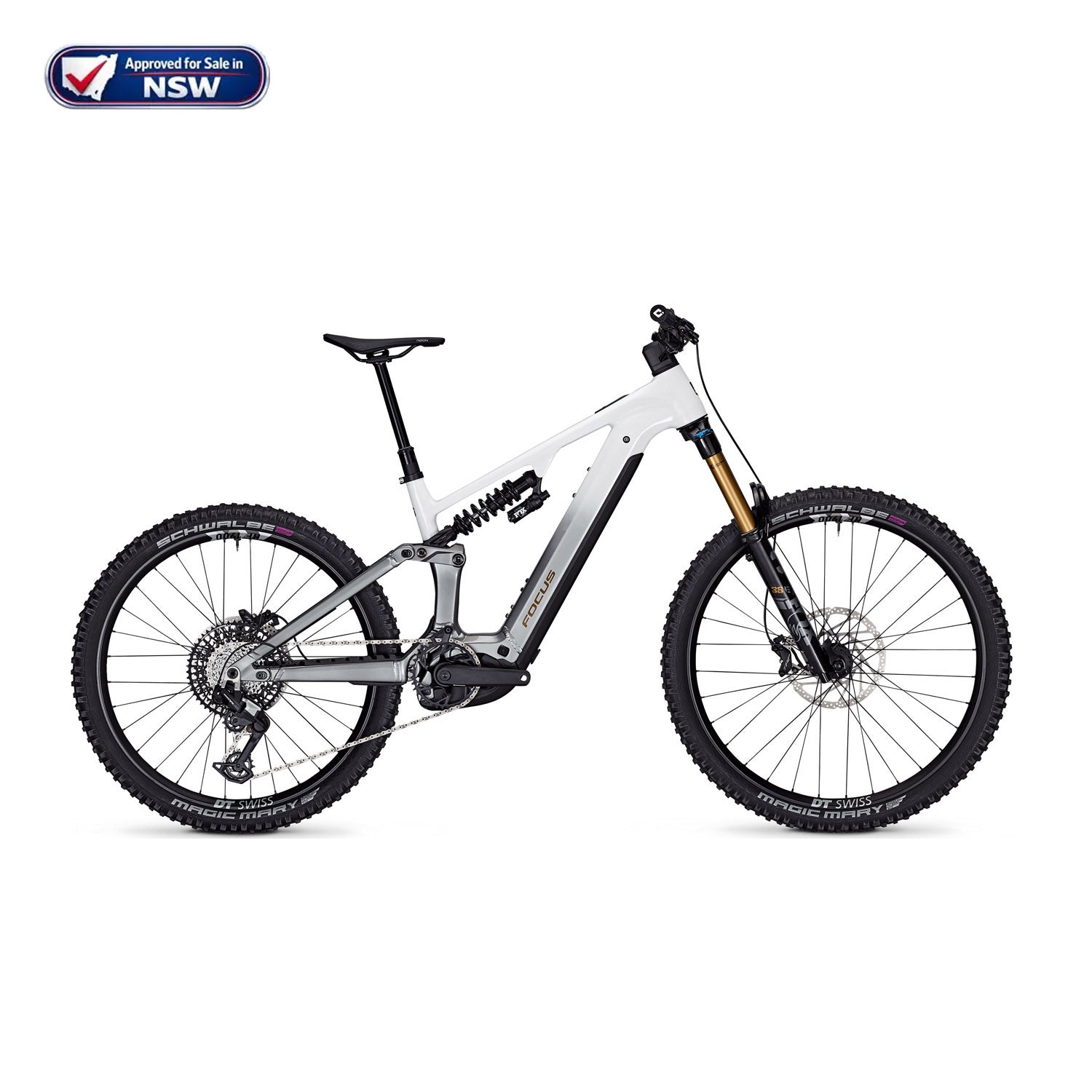 Focus Sam2 6.9 600Wh White / Steel Grey 2026 - Ultimate Cycles Nowra