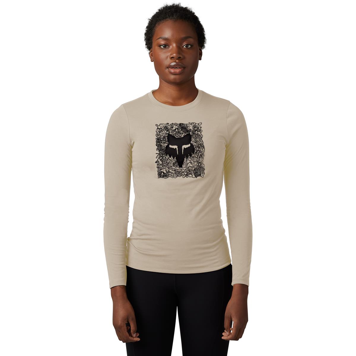 Fox Wmn Auxlry Ls Tech Tee Beige - Ultimate Cycles Nowra