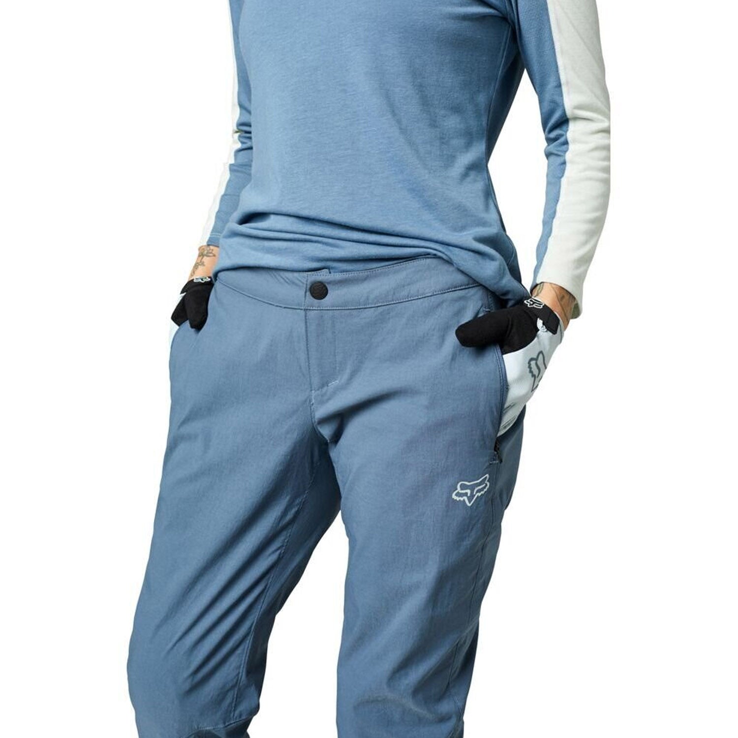 Fox W Ranger Pant Matt Blue - Ultimate Cycles Nowra