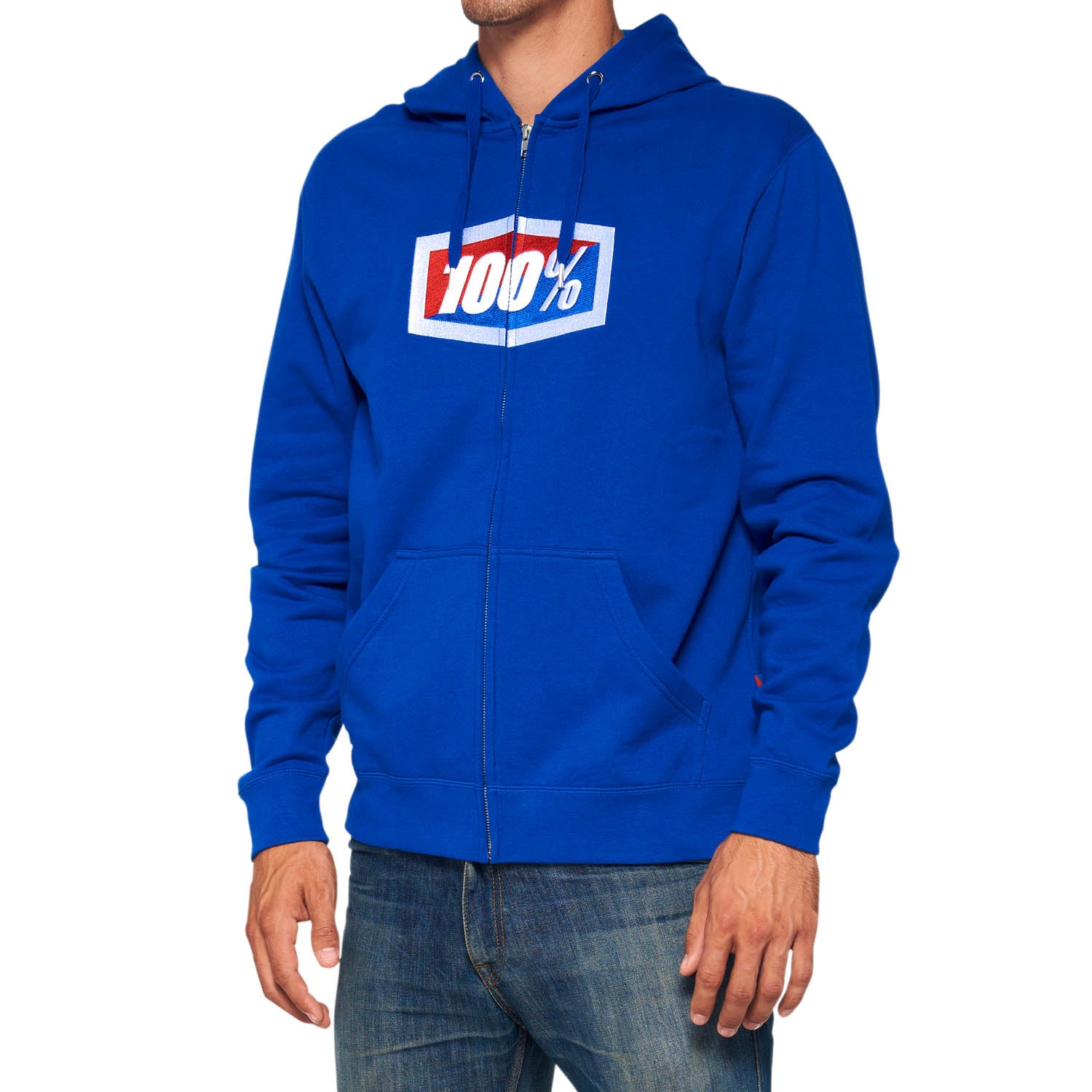 100% Official Zip Hooded Fleece Royal - Ultimate Cycles Nowra