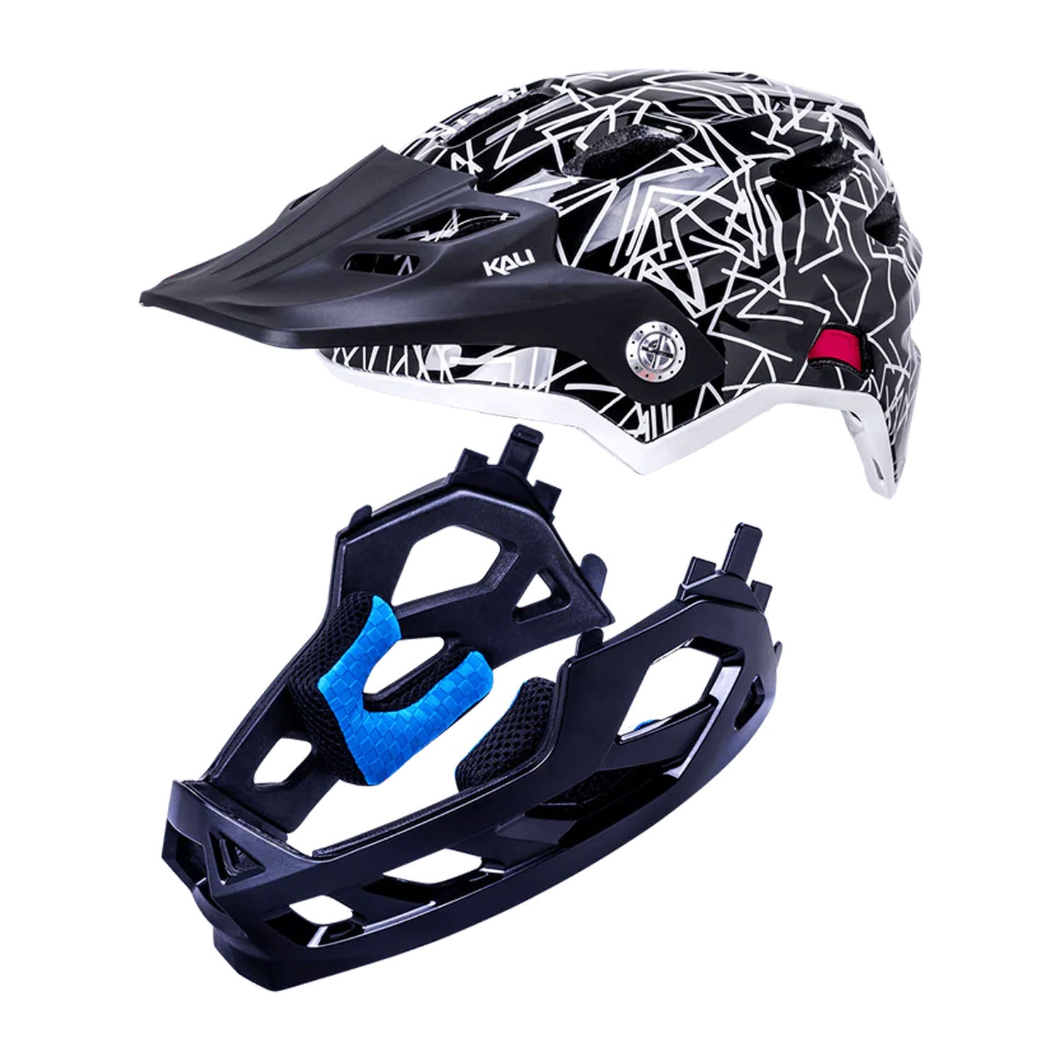 Kali Maya Full Face Kids Helmet 50 - 54cm Segment Mono - Ultimate Cycles Nowra