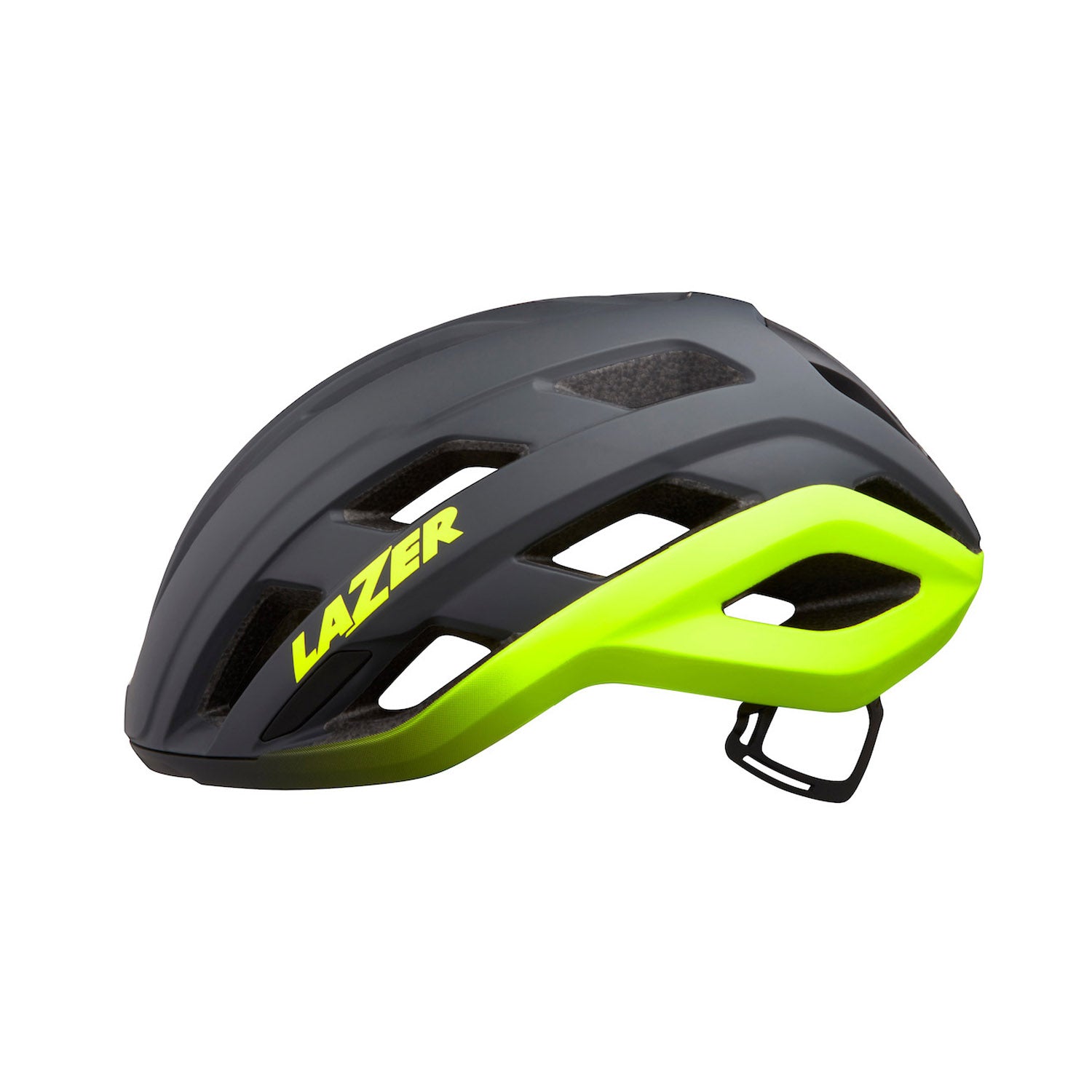 Lazer Strada Kc Matte Dark Grey/yellow Flash - Ultimate Cycles Nowra