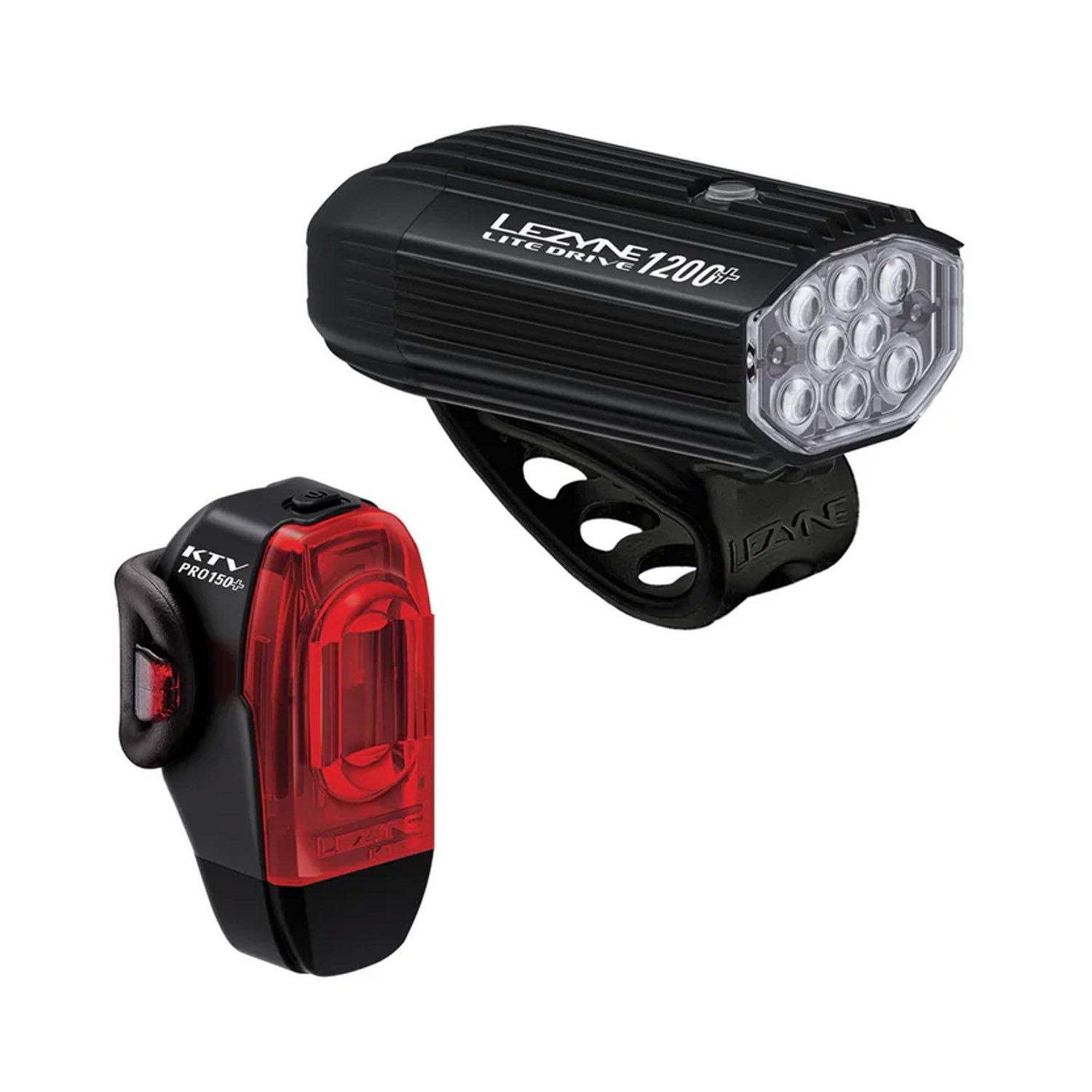 Lezyne Lite Drive 1200+/ktv Drive Pair 1200+ Frt / Ktv Pro Drive Rear - Ultimate Cycles Nowra