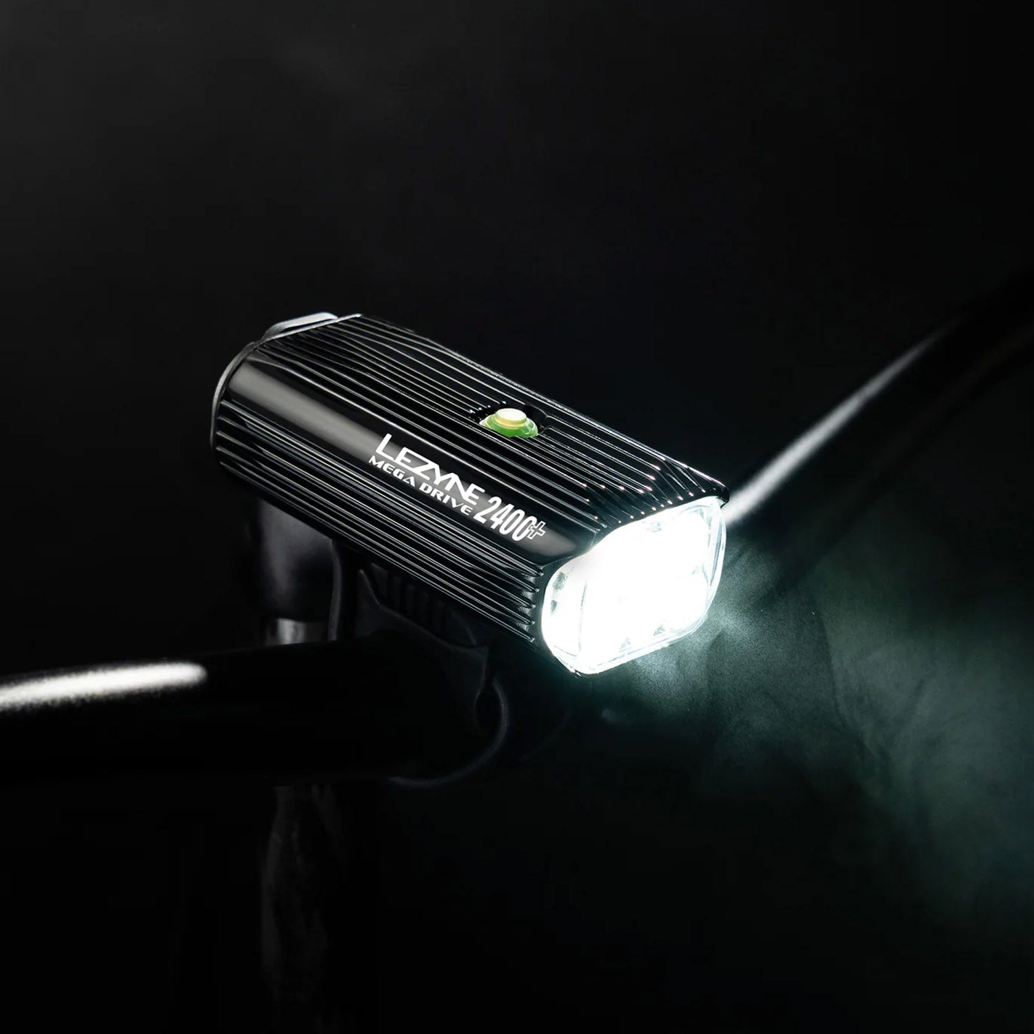 Lezyne Mega Drive 2400+ Front Light USB-C Rubber Strap - Ultimate Cycles Nowra