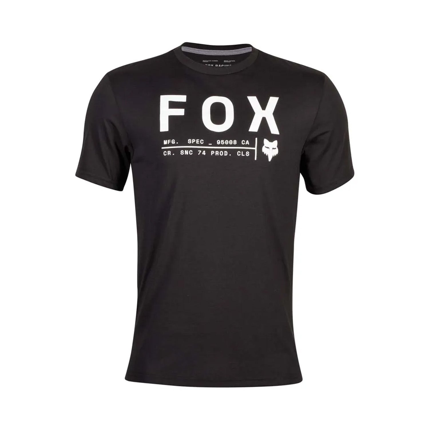Fox Non Stop Ss Tech Tee Blk - Ultimate Cycles Nowra