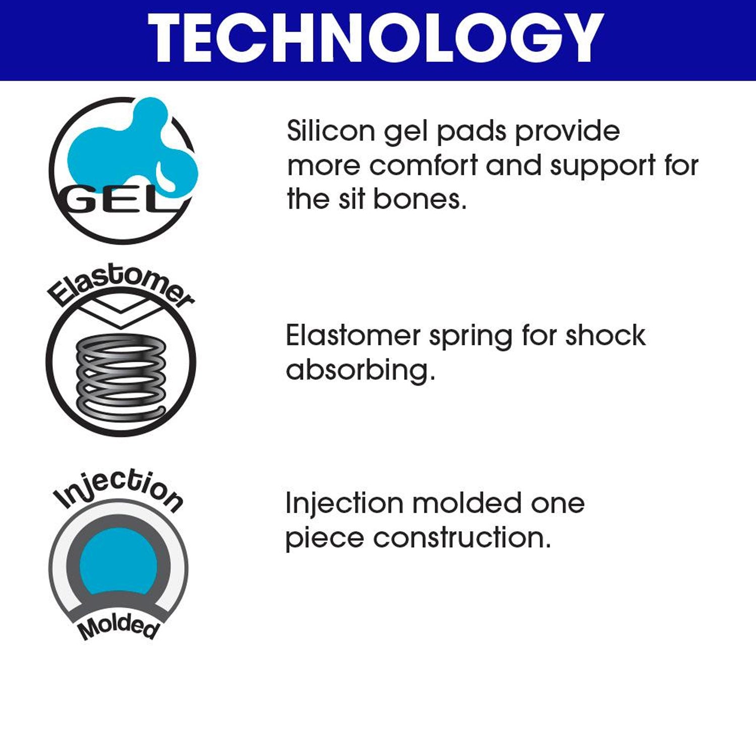 Acentia By Tioga PAX Gel Saddle 210mm 280mm