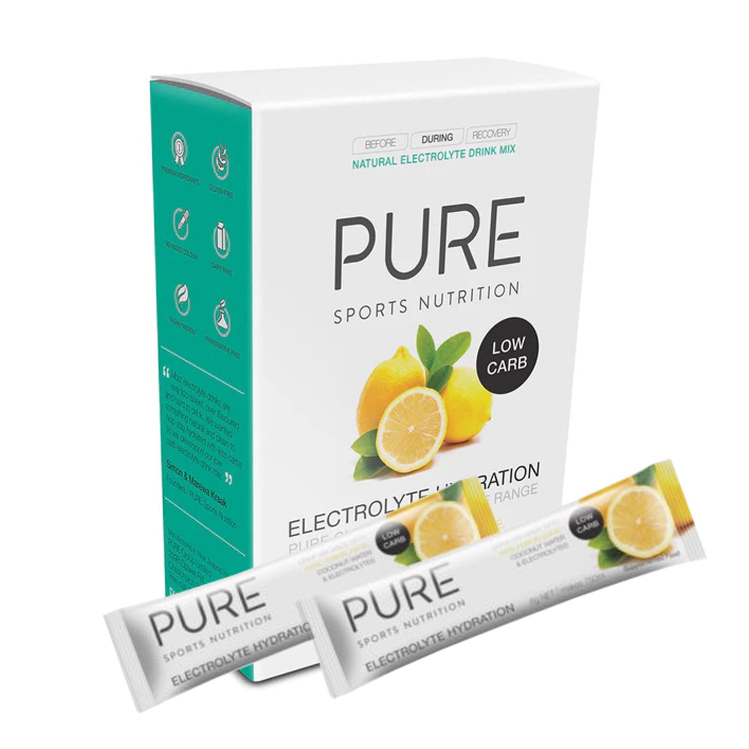PURE ELECTROLYTE HYDRATION LOW CARB 6G (10 SACHETS) - Ultimate Cycles Nowra