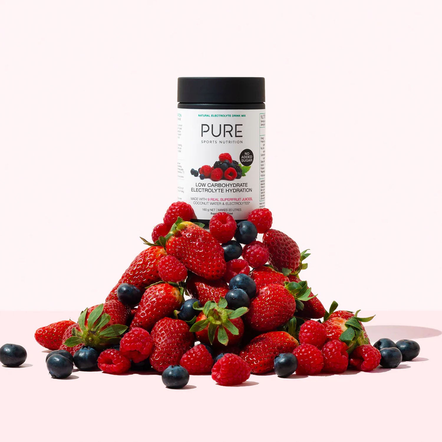 Pure Electrolyte Low Carb 160g Tub (superfruits) - Ultimate Cycles Nowra