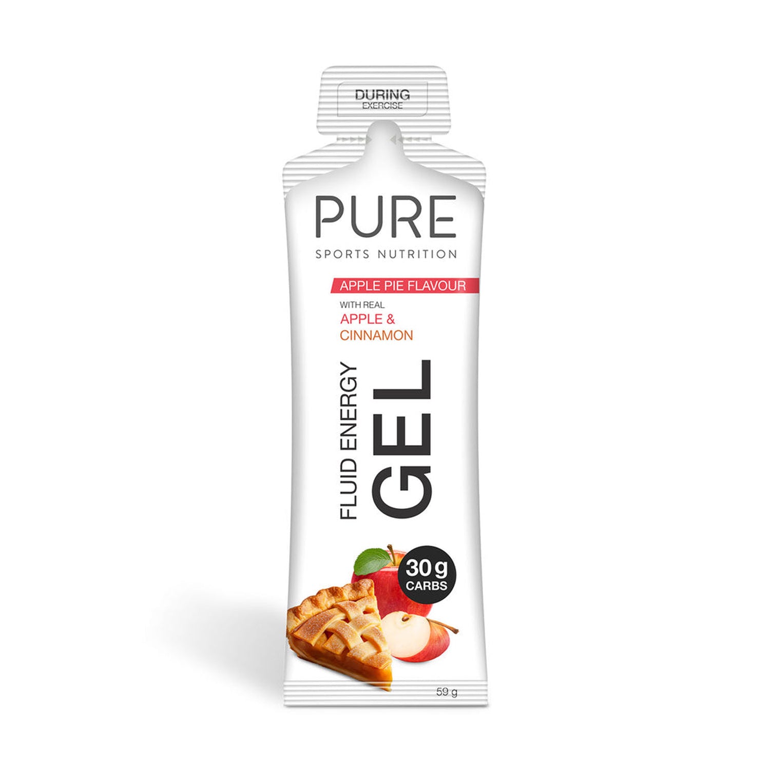 PURE FLUID ENERGY GEL APPLE CINNAMON 50G - Ultimate Cycles Nowra