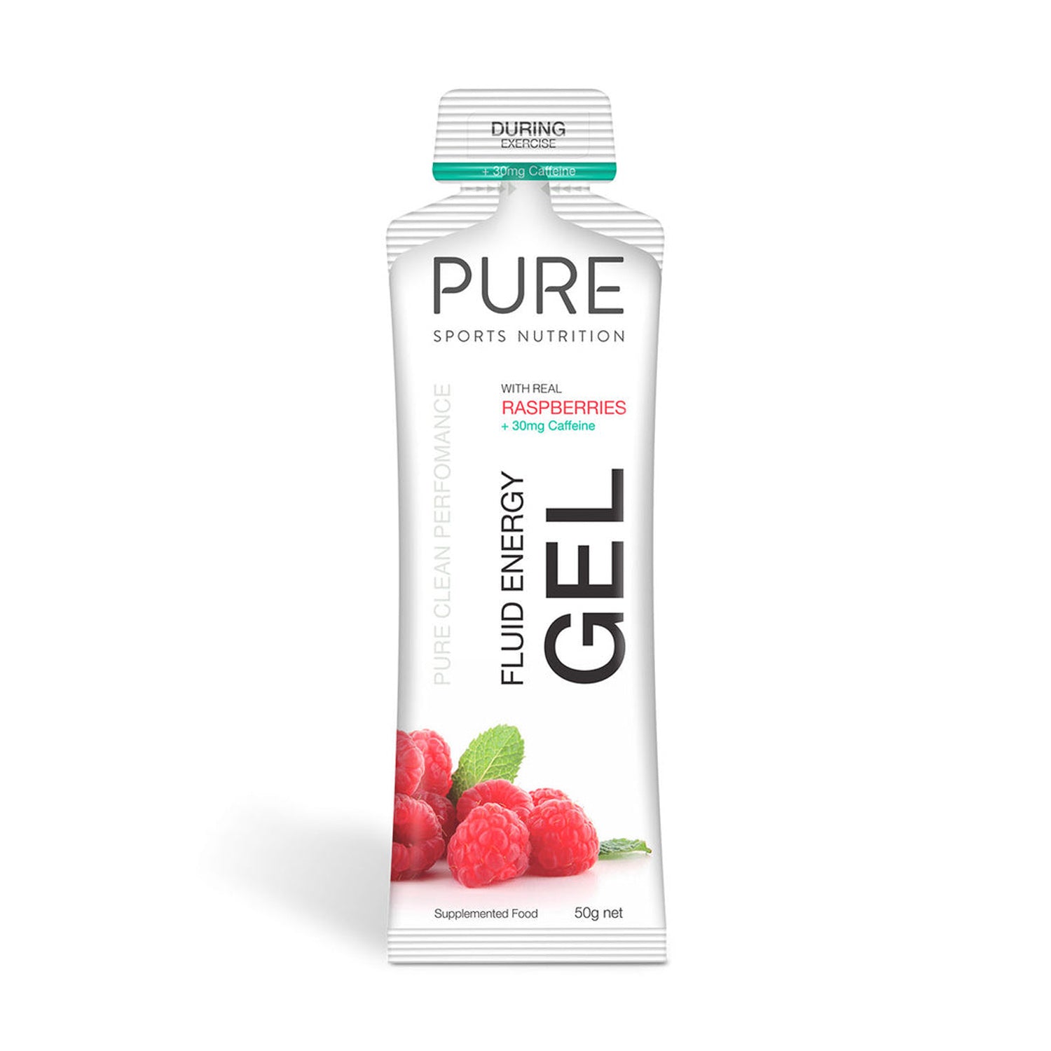 PURE FLUID ENERGY GEL RASPBERRY 50G - Ultimate Cycles Nowra