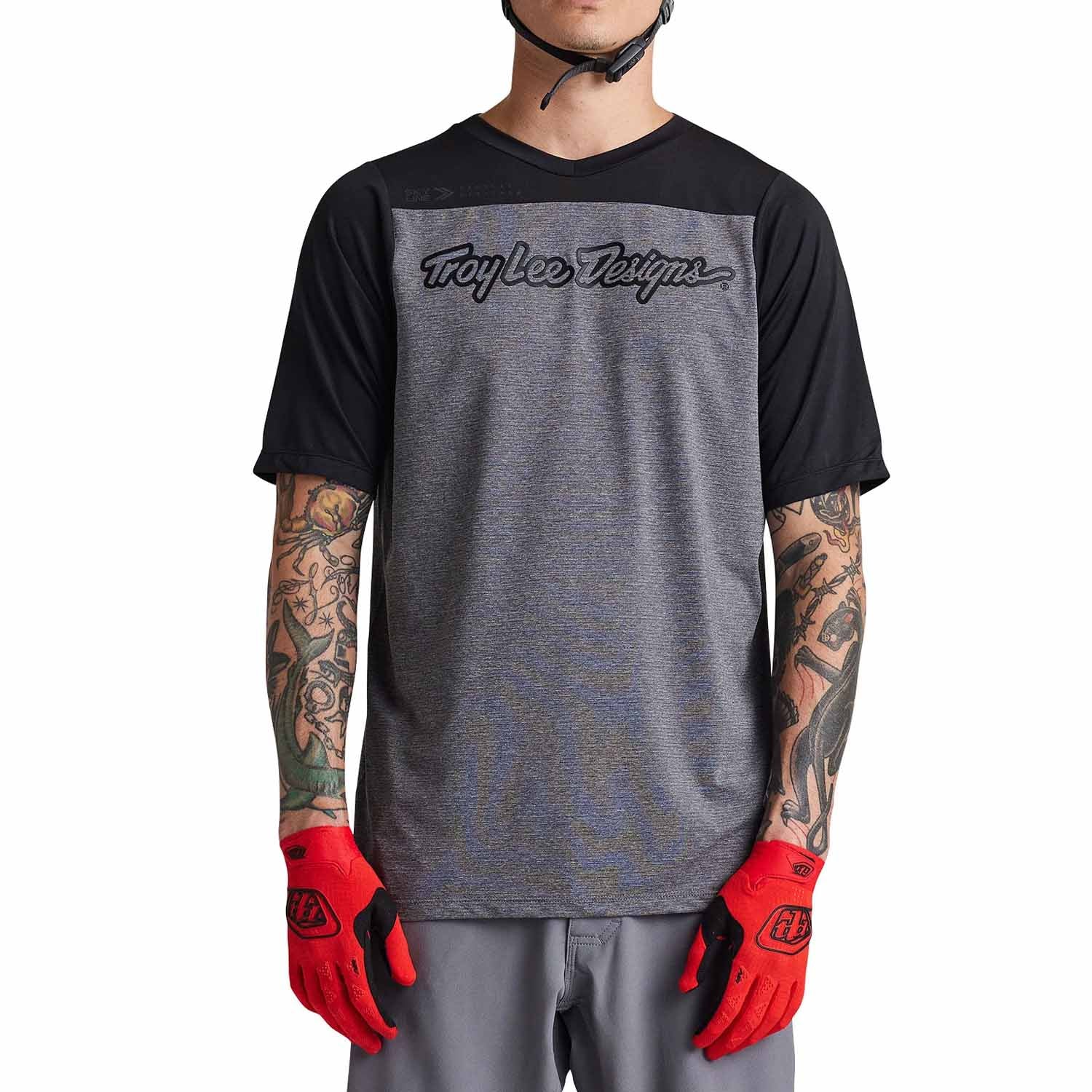 Tld 24.1 Skyline Ss Jersey Signature Htr Grey/black - Ultimate Cycles Nowra