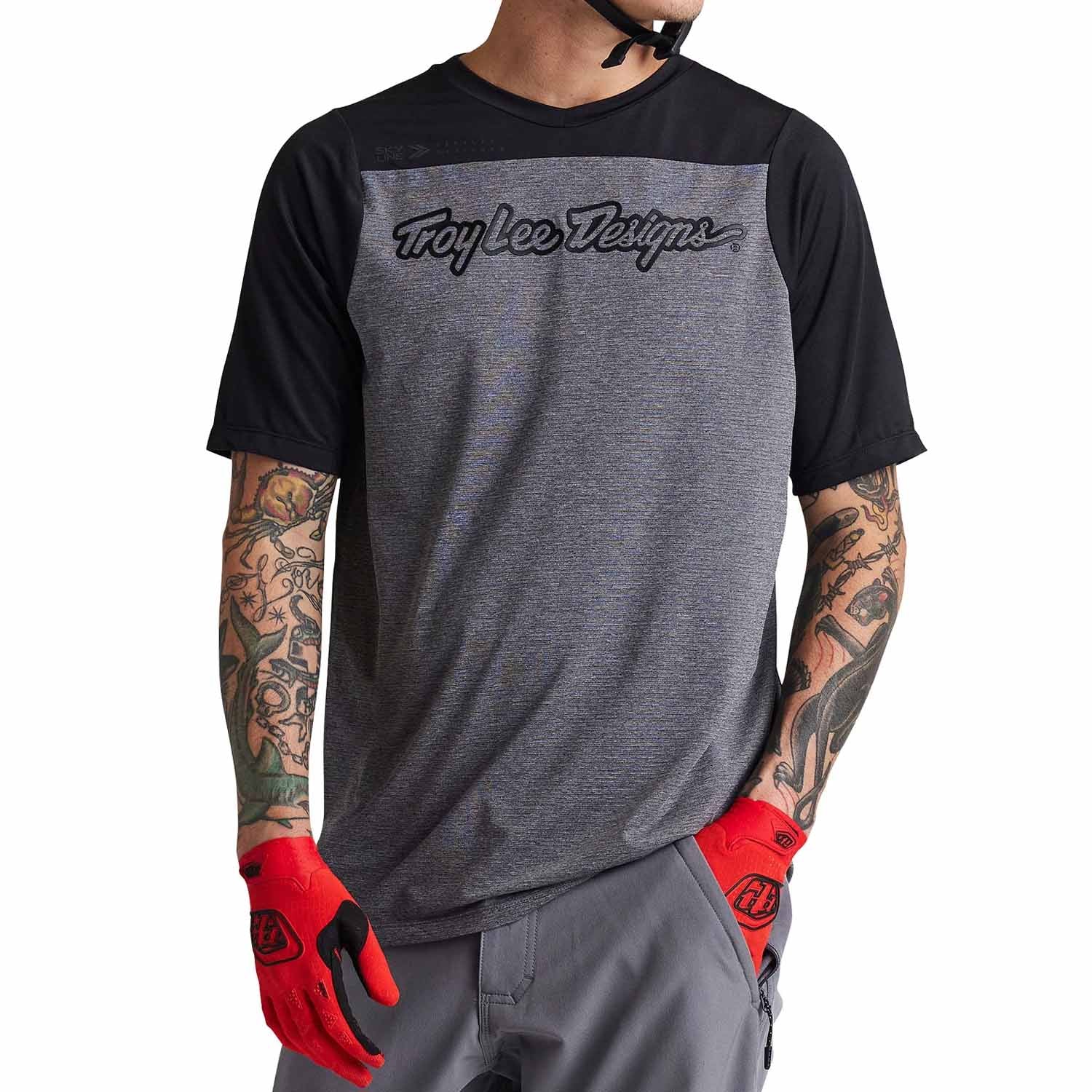 Tld 24.1 Skyline Ss Jersey Signature Htr Grey/black - Ultimate Cycles Nowra