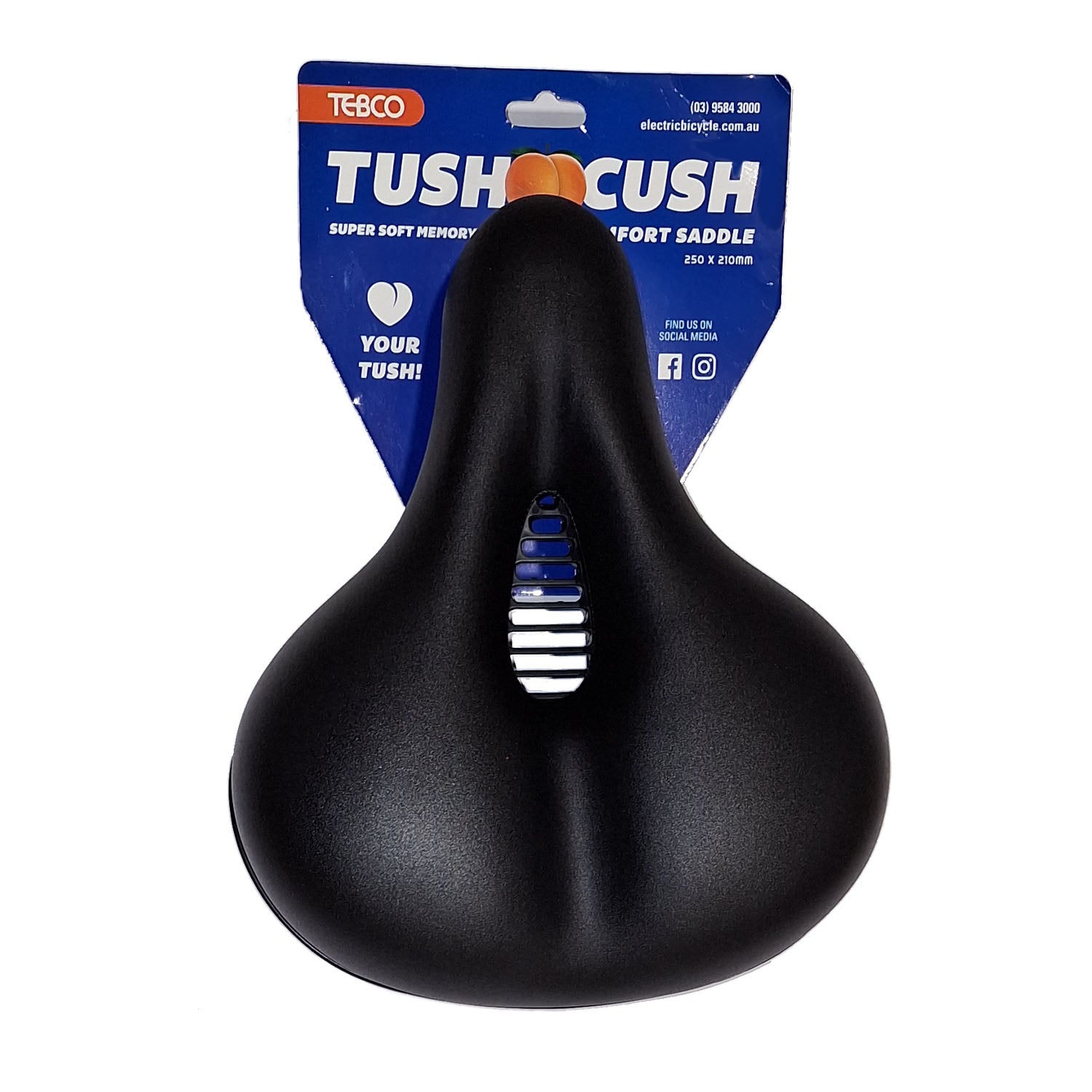 Tebco Saddle Tush Cush Black - Ultimate Cycles Nowra