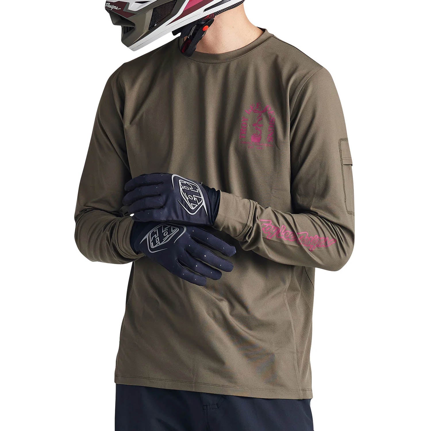 Tld 24.1 Ruckus Ride Ls Tee Fangs Olive - Ultimate Cycles Nowra