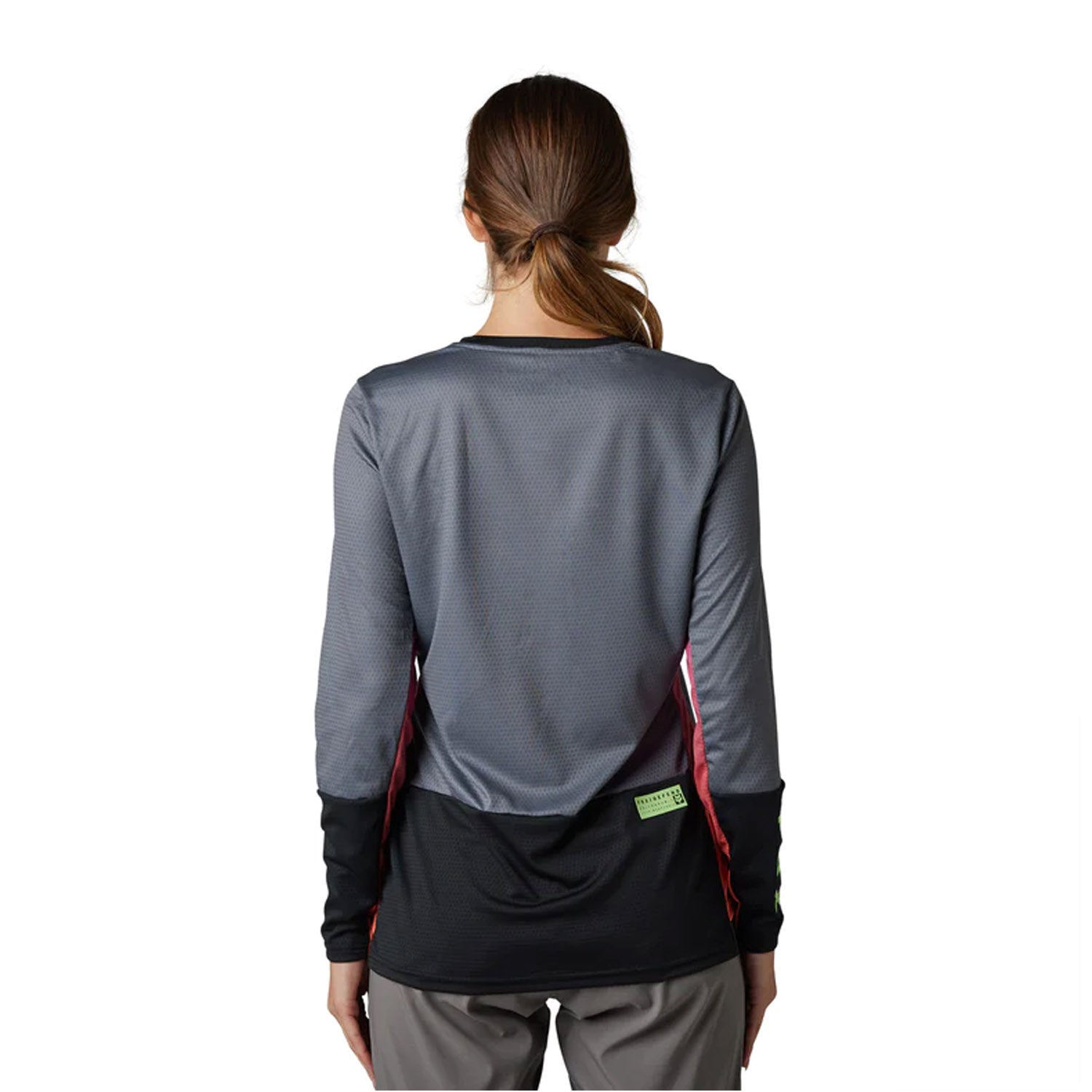 Fox Wmn Defend Race Ls Jersey Pewter - Ultimate Cycles Nowra