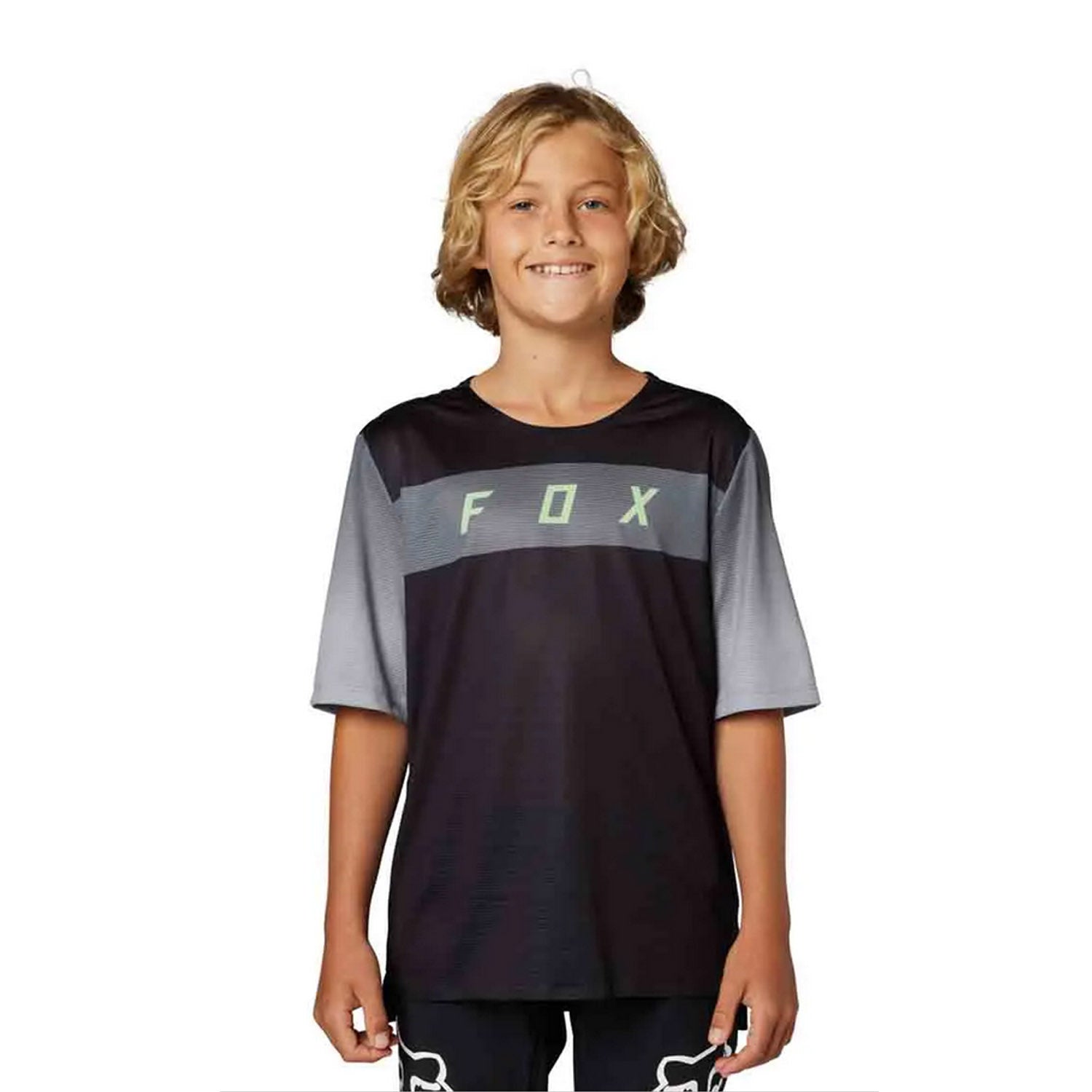 Fox Yth Flexair Ss Jersey Black - Ultimate Cycles Nowra