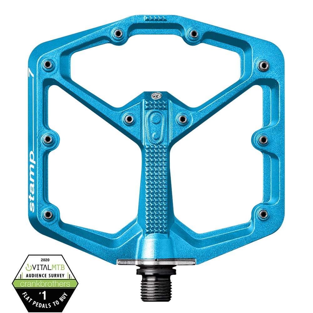 Crankbrothers Pedal Stamp 7 Large Electric Blue - Ultimate Cycles Nowra
