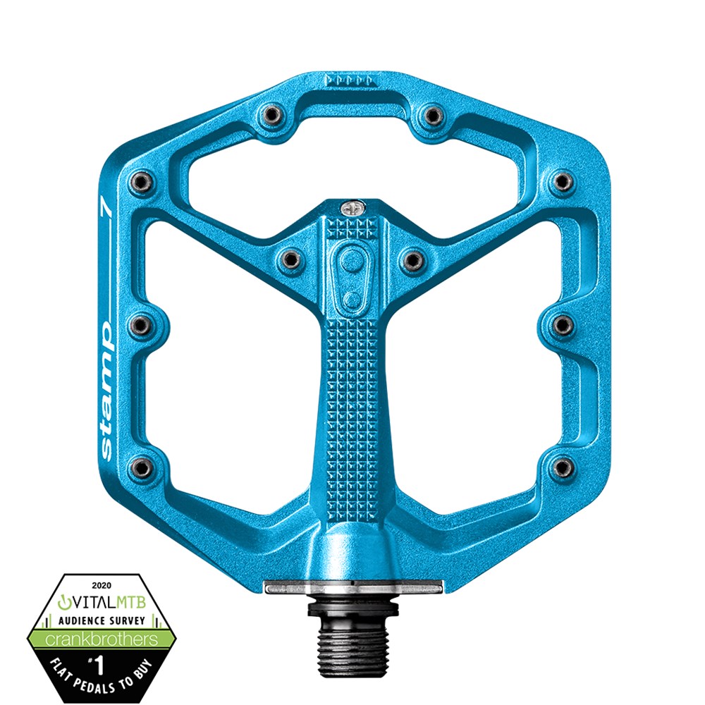 Crankbrothers Pedal Stamp 7 Small Electric Blue - Ultimate Cycles Nowra