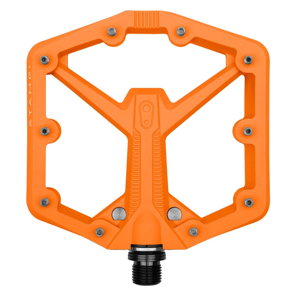 Crankbrothers Pedal Stamp 1 Large Gen 2 Orange - Ultimate Cycles Nowra