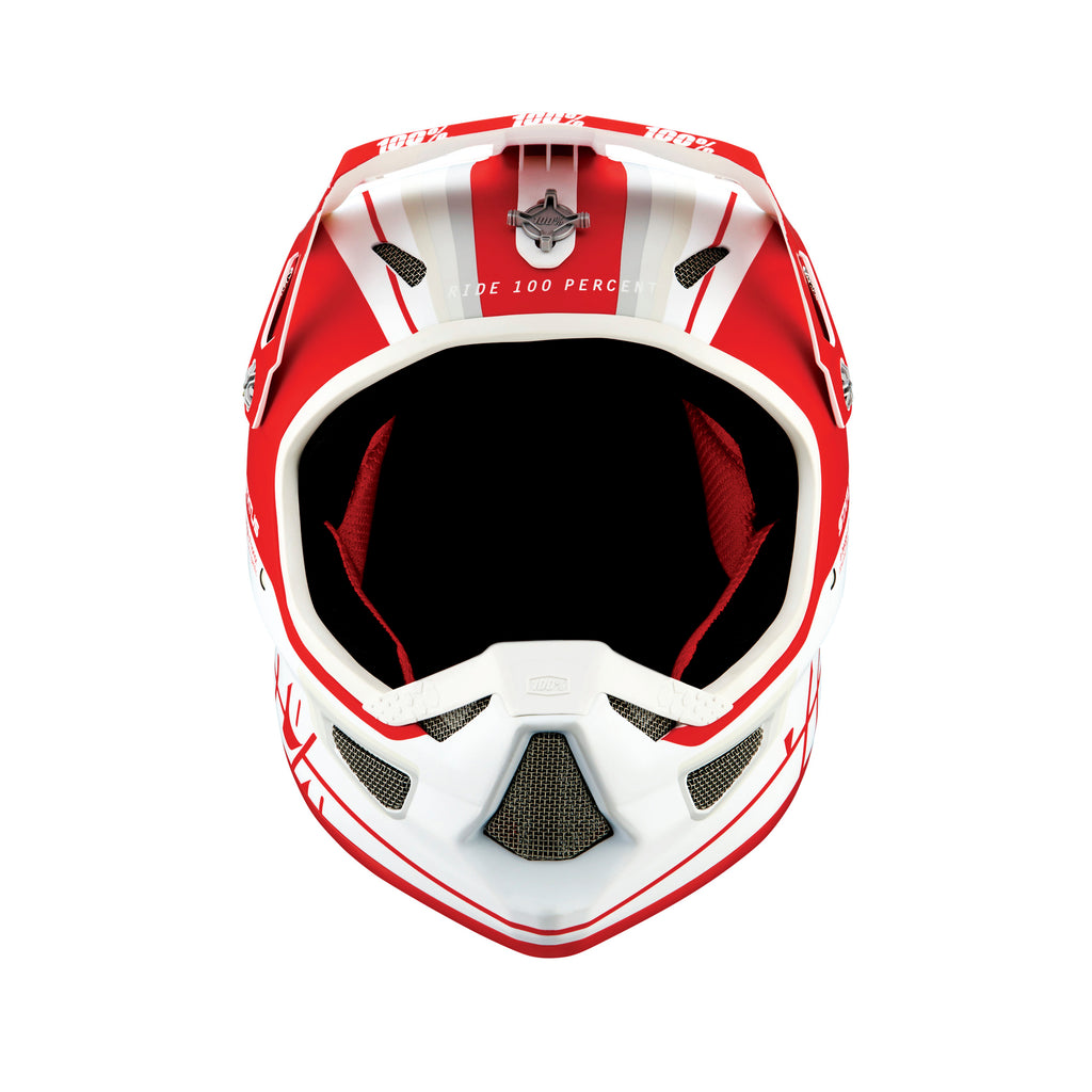 100% Status Helmet Topenga Red/white - Ultimate Cycles Nowra