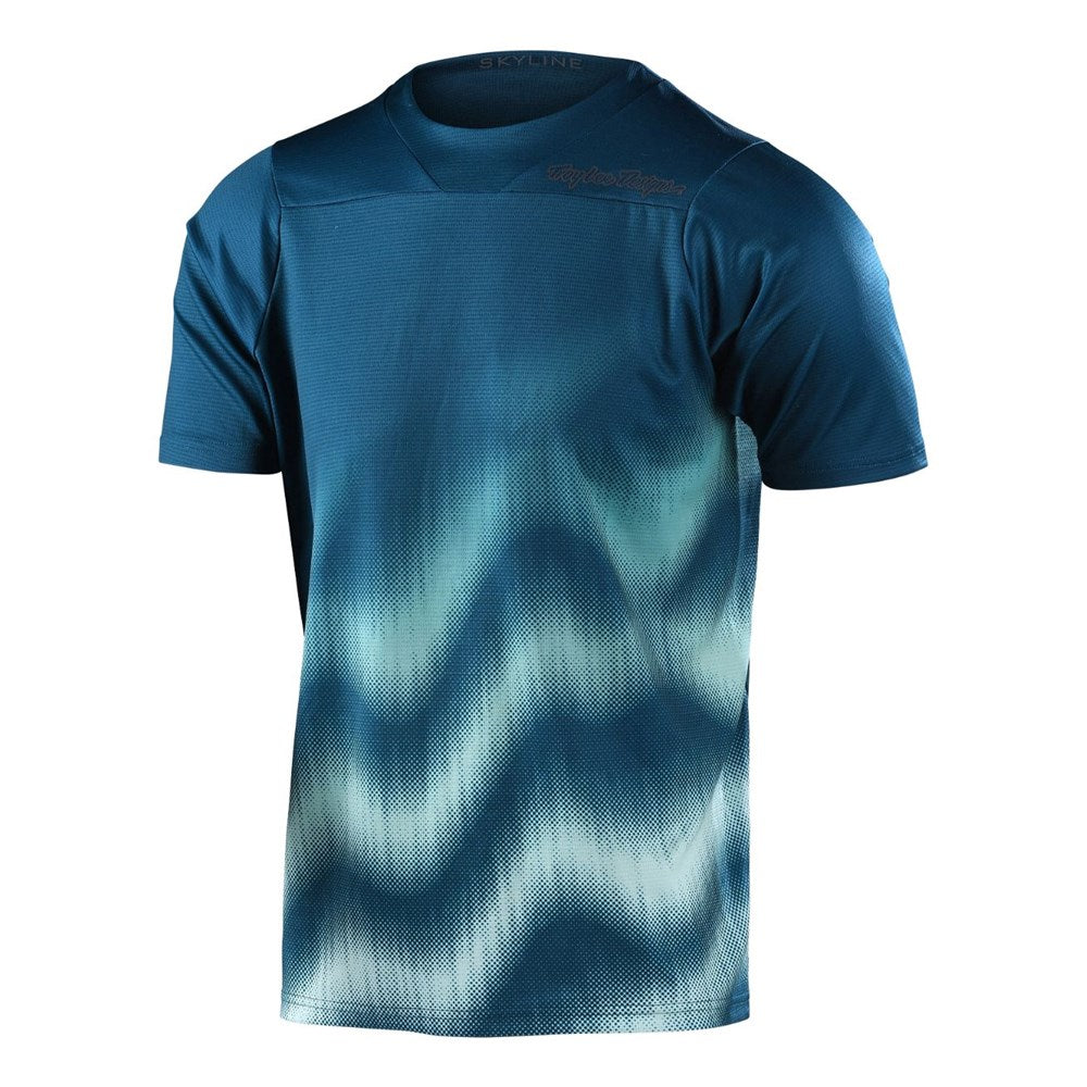 Tld Skyline Ss Jersey Wave Jungle Green Lge - Ultimate Cycles Nowra