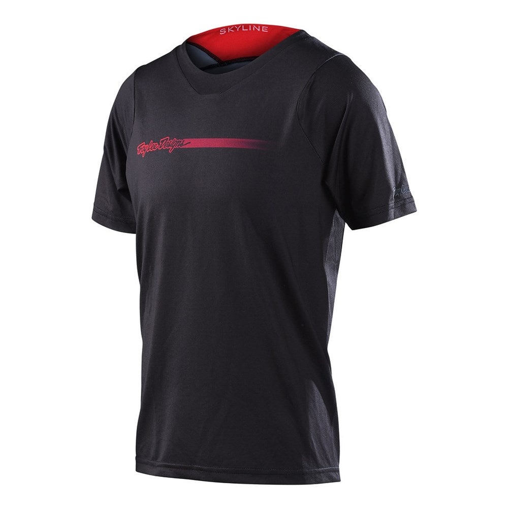 Tld Skyline Ss Yth Jersey Channel Carbon Y-Lge - Ultimate Cycles Nowra