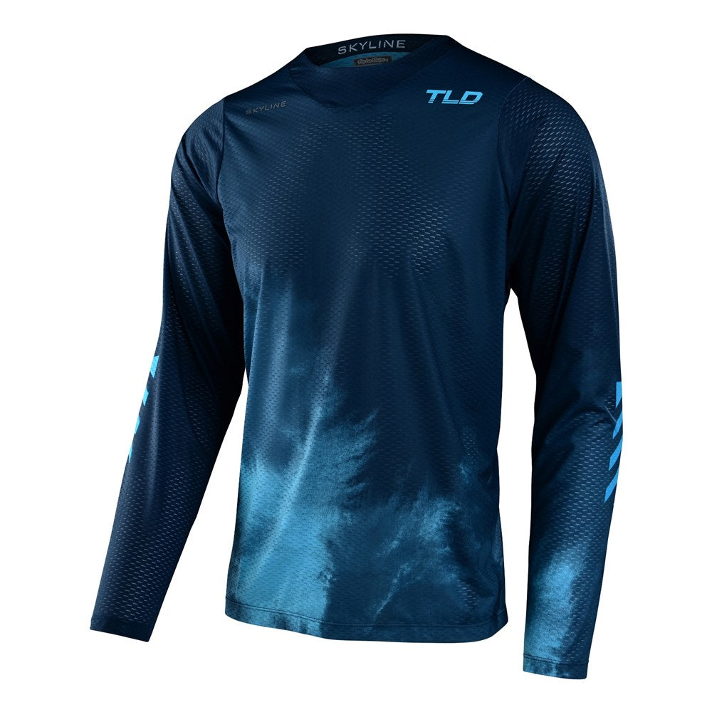 Tld Skyline Air Ls Jersey Fades Dark Slate Blue 2Xl - Ultimate Cycles Nowra
